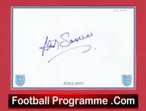 Manchester United David Sadler Autographed Card – England