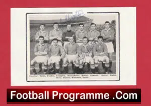 Manchester United Jeff Whitefoot + Jack Crompton Autograph Signed 50s