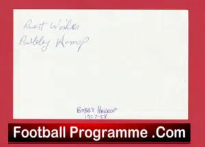 Manchester United Bobby Harrop Autograph Signed Man Utd 1957 1958