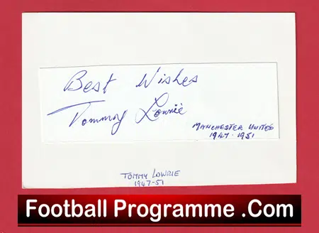 Manchester United Tommy Lowrie Autograph Signed Man Utd 1947 - 1950 - Image 2