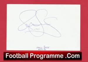 Manchester United Paul Ince Autograph Card Man Utd 1989 – 1995