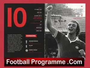 Manchester United Lou Macari Autographed Info Card Man Utd