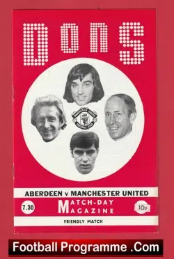 Aberdeen v Manchester United 1972 – Scottish Friendly Game Scotland