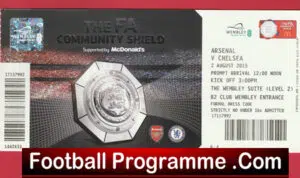Arsenal v Chelsea 2015 – Community Shield – Royal Box Ticket Pack