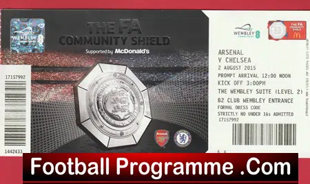 Arsenal v Chelsea 2015 - Community Shield - Royal Box Ticket Pack - Image 2