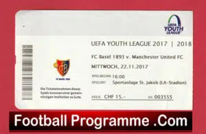 Basel v Manchester United 2017 – Football Ticket Switzerland Youth