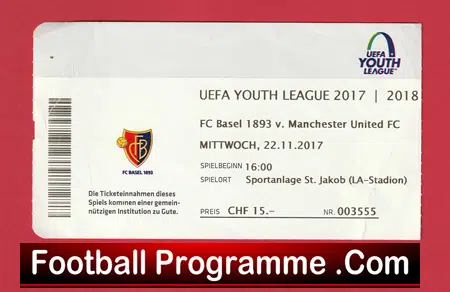 Basel v Manchester United 2017 - Football Ticket Switzerland Youth - Image 2