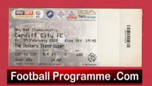 Cardiff City v Manchester United 2018 – Match Ticket