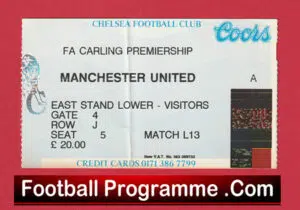 Chelsea v Manchester United 1994 – Football Ticket