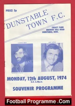 Dunstable Town v Cork Celtic 1974 – Plus George Best