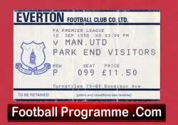 Everton v Manchester United 1992 – Football Ticket Champions
