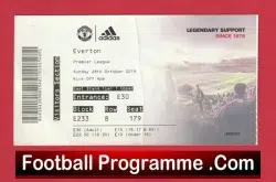 Everton v Manchester United 2018 – Match Ticket