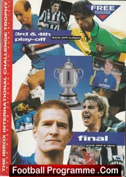 Ibrox International Challenge Match 1994 Glasgow Rangers Man Utd - football programme