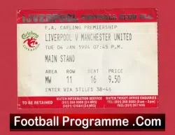 Liverpool v Manchester United 1994 – Match Ticket