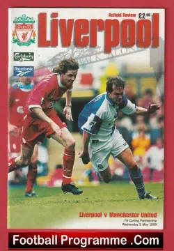 Liverpool v Manchester United 1999 - Treble Season 1998/99 - football programme