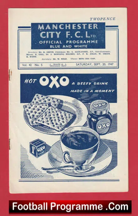 Manchester City v Manchester United 1947 – Man City 1940’s