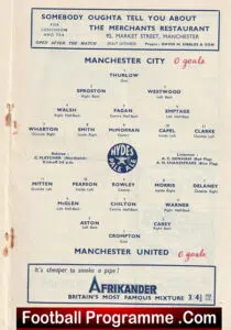 Manchester City v Manchester United 1947 – Man City 1940s