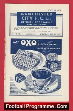 Manchester City v Manchester United 1947 – Man City 1940s