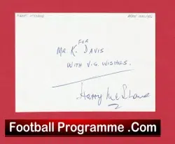 Manchester United Harry McShane Autograph Signed Man Utd 1950 – 1954