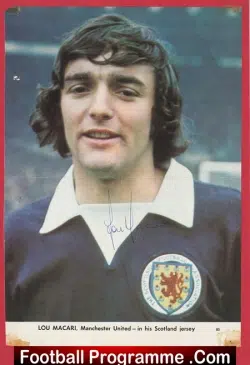 Manchester United Lou Macari Autographed Signed Picture – Man Utd