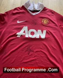 Manchester United Multi Signed Football Shirt Man Utd Alex Ferguson 2010 – 2011