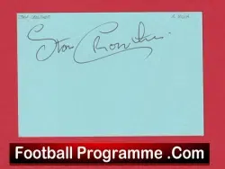 Manchester United Stan Crowther Autograph Signed Man Utd 1961 – 1963 Munich