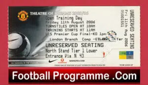 Manchester United Training Open Day 2006 – Match Ticket