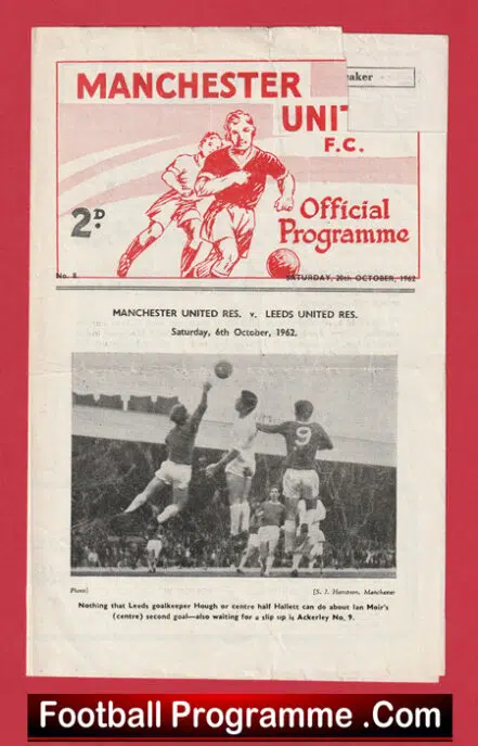 Manchester United v Aston Villa 1962 – Reserves Match