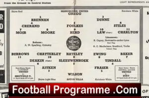 Manchester United v Aston Villa 1964 – Man Utd