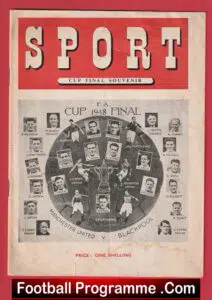 Manchester United v Blackpool 1948 – Cup Final Genuine Souvenir