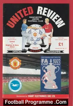 Manchester United v Brighton 1993 – FA Cup Programme