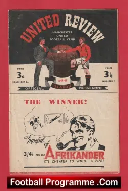 Manchester United v Huddersfield Town 1947 – Man Utd 1940’s