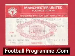Manchester United v Luton Town 1991 – Football Ticket
