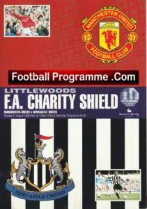 Manchester United v Newcastle United 1996 – Charity Shield Programme