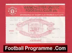 Manchester United v Nottingham Forest 1992 – Man Utd Ticket