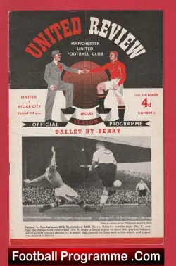 Manchester United v Portsmouth 1952 - 1950s Man Utd - football programme