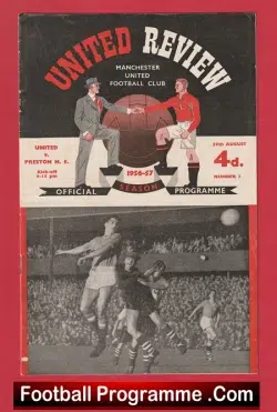 Manchester United v Preston 1956 – 1950s Man Utd