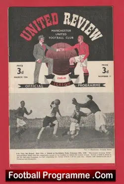 Manchester United v Stoke City 1949 – 1940s Man Utd