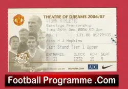 Manchester United v Wigan Athletic 2006 – Ticket