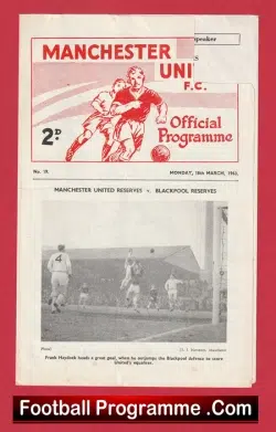 Manchester United v Wolves 1963 - Man Utd Reserves Game - football programme