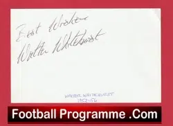 Manchester United Walter Whitehurst Autograph Man Utd 1955 – 1956