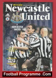 Newcastle United v Manchester United 1999 – Treble Season Programmes