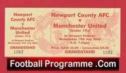 Newport County v Manchester United 2000 – Full Ticket Under 19s
