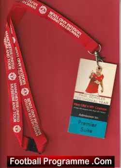 Paul Scholes Testimonial Benefit Match Manchester United 2011 – Lanyard Ticket
