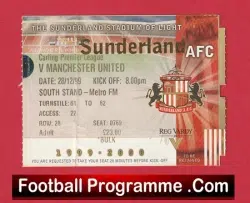 Sunderland v Manchester United 1999 – Football Ticket