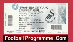 Swansea City v Manchester United 2017 – Match Ticket