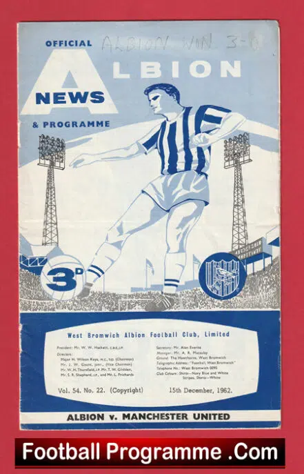 West Bromwich Albion v Manchester United 1962 – West Brom