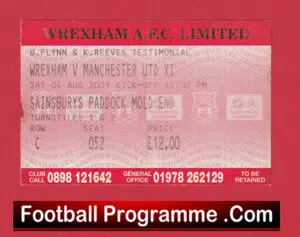Wrexham v Manchester United 2001