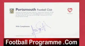 Portsmouth Football Club Signed Comps Slip Jim Smith – The Manager