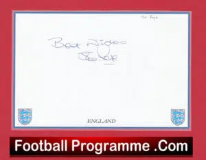 Everton Joe Royale Autograph Signed Card England Player – Manager